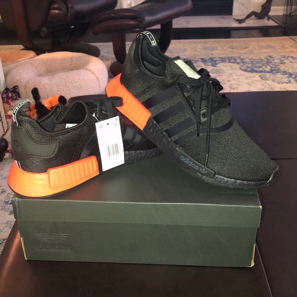 Men’s adidas NMD_R1 size 13 sneakers. Black/red.